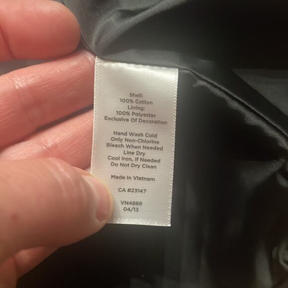 Talbots collarless black and white open front jacket blazer size 2 petite - Picture 7 of 7